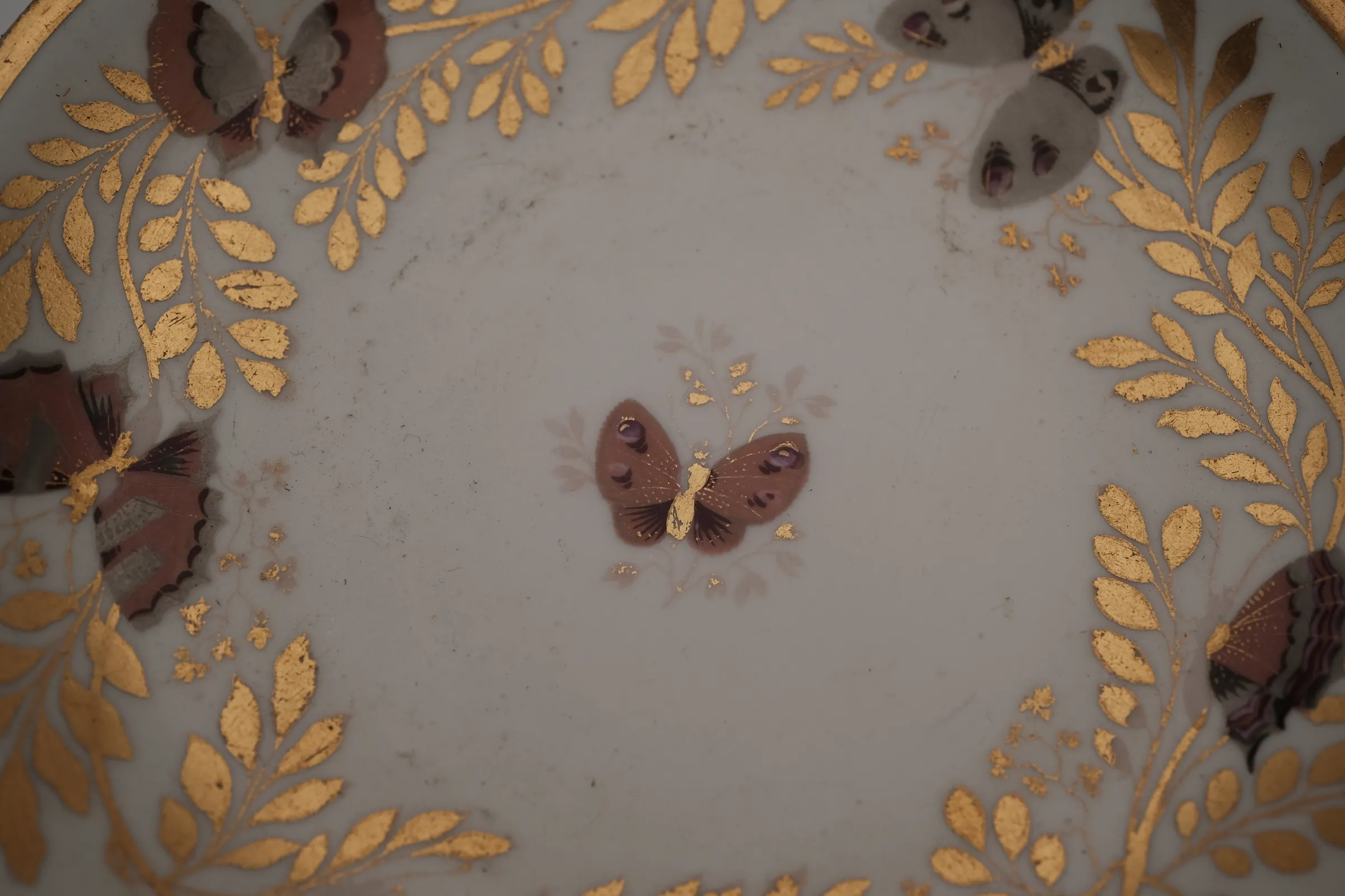Biedermeier Butterfly Cup and Saucer, view 4 of 6