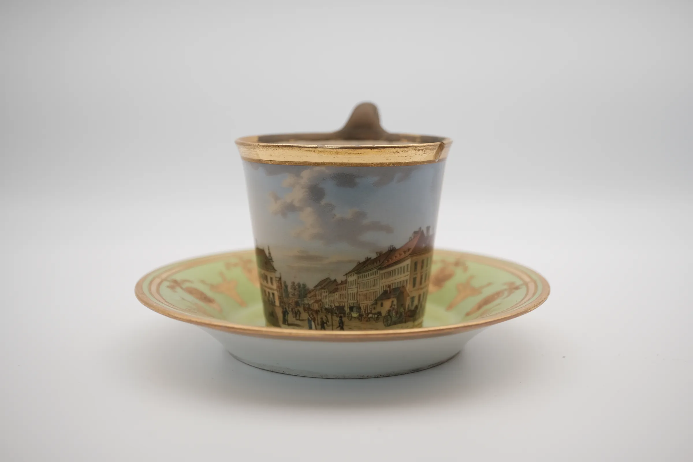 Biedermeier cup & saucer, view 1 of 9