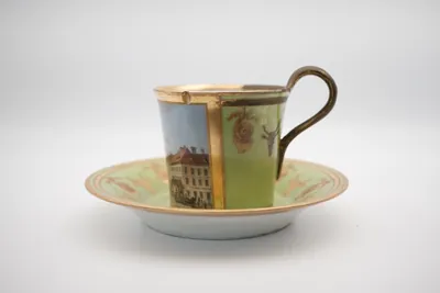 Biedermeier cup & saucer, view 2 of 9