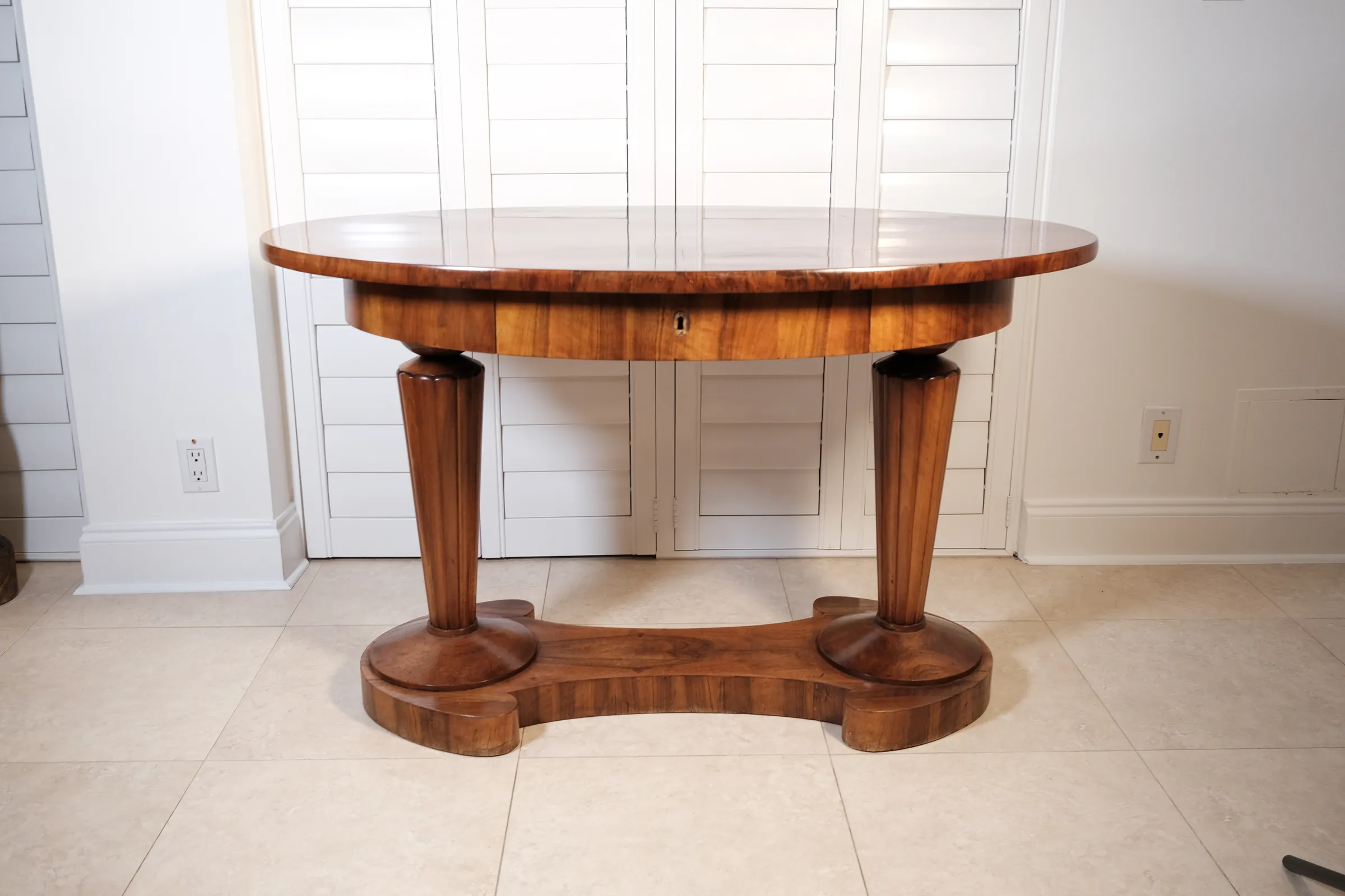 Biedermeier Danhauser Oval Desk, view 1 of 5