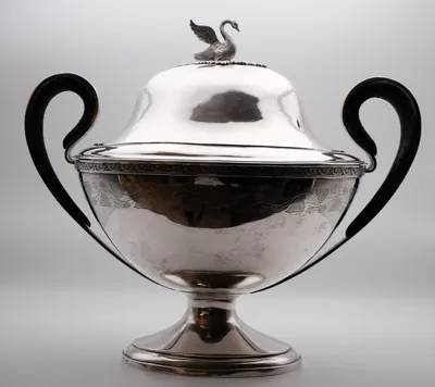 Empire Silver Tureen with Swan, view 1 of 3