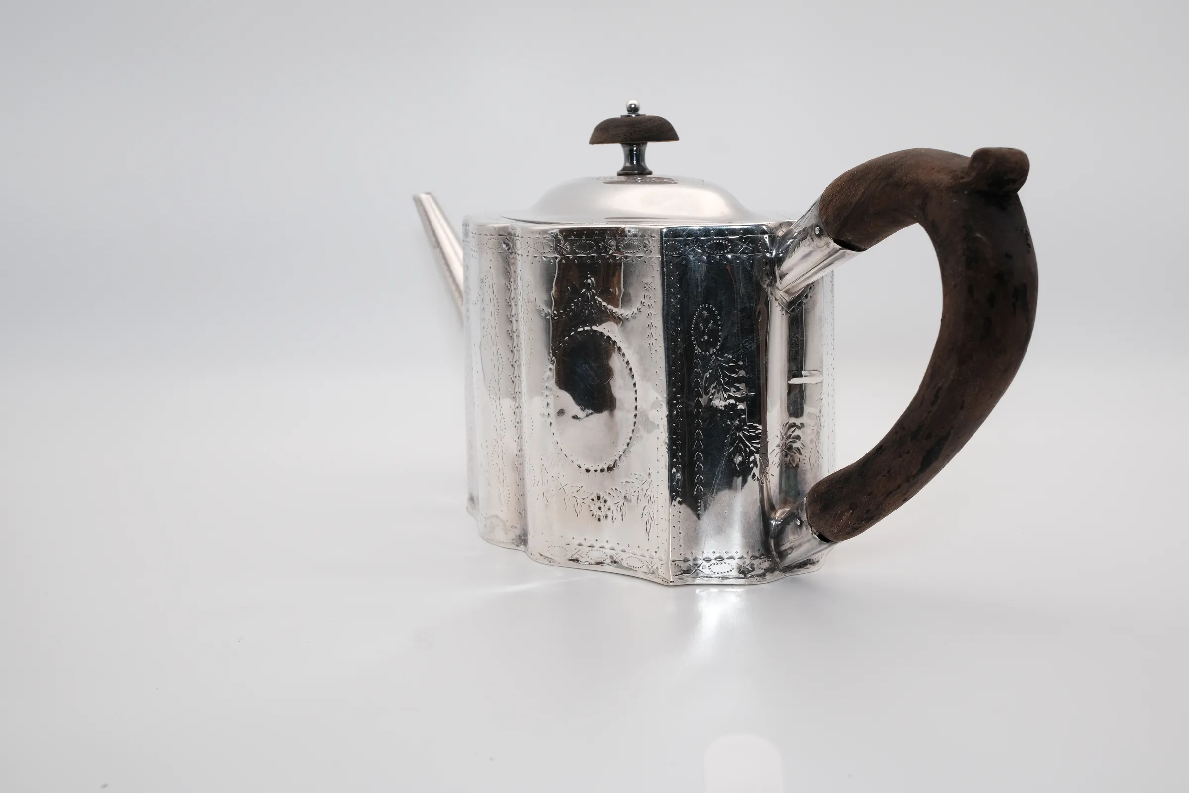 George III Silver Teapot, view 5 of 12