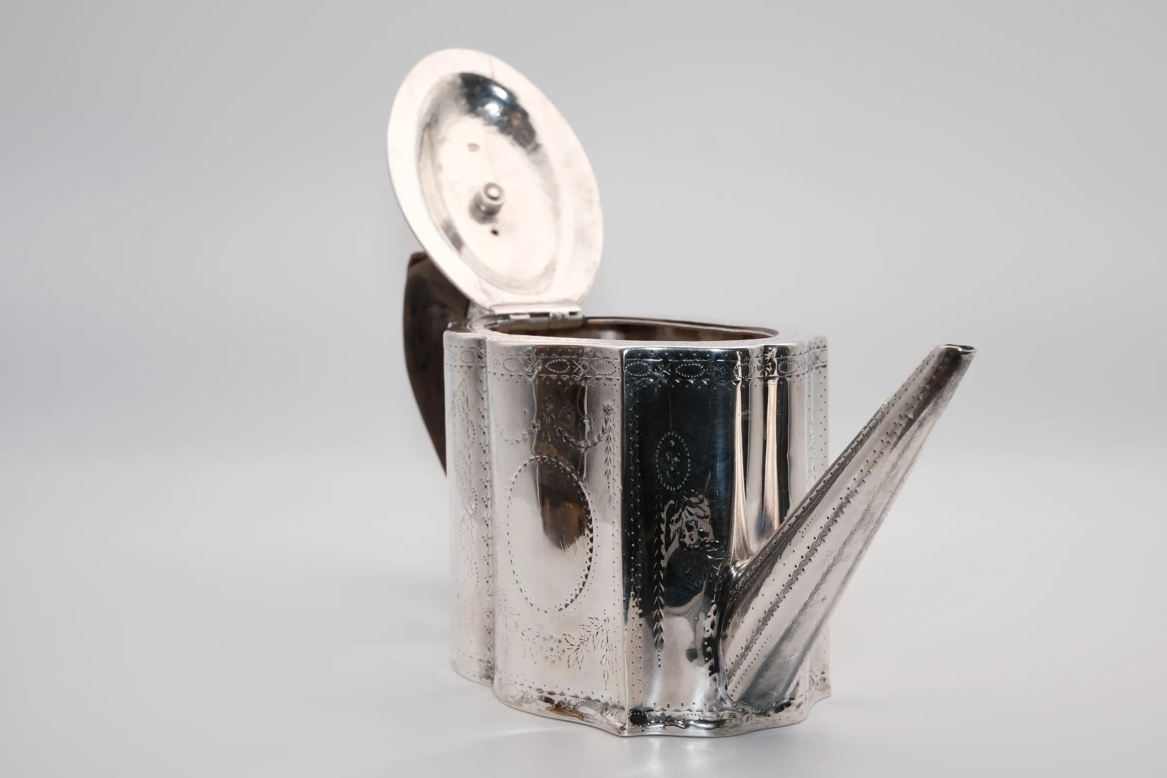 George III Silver Teapot, view 11 of 12
