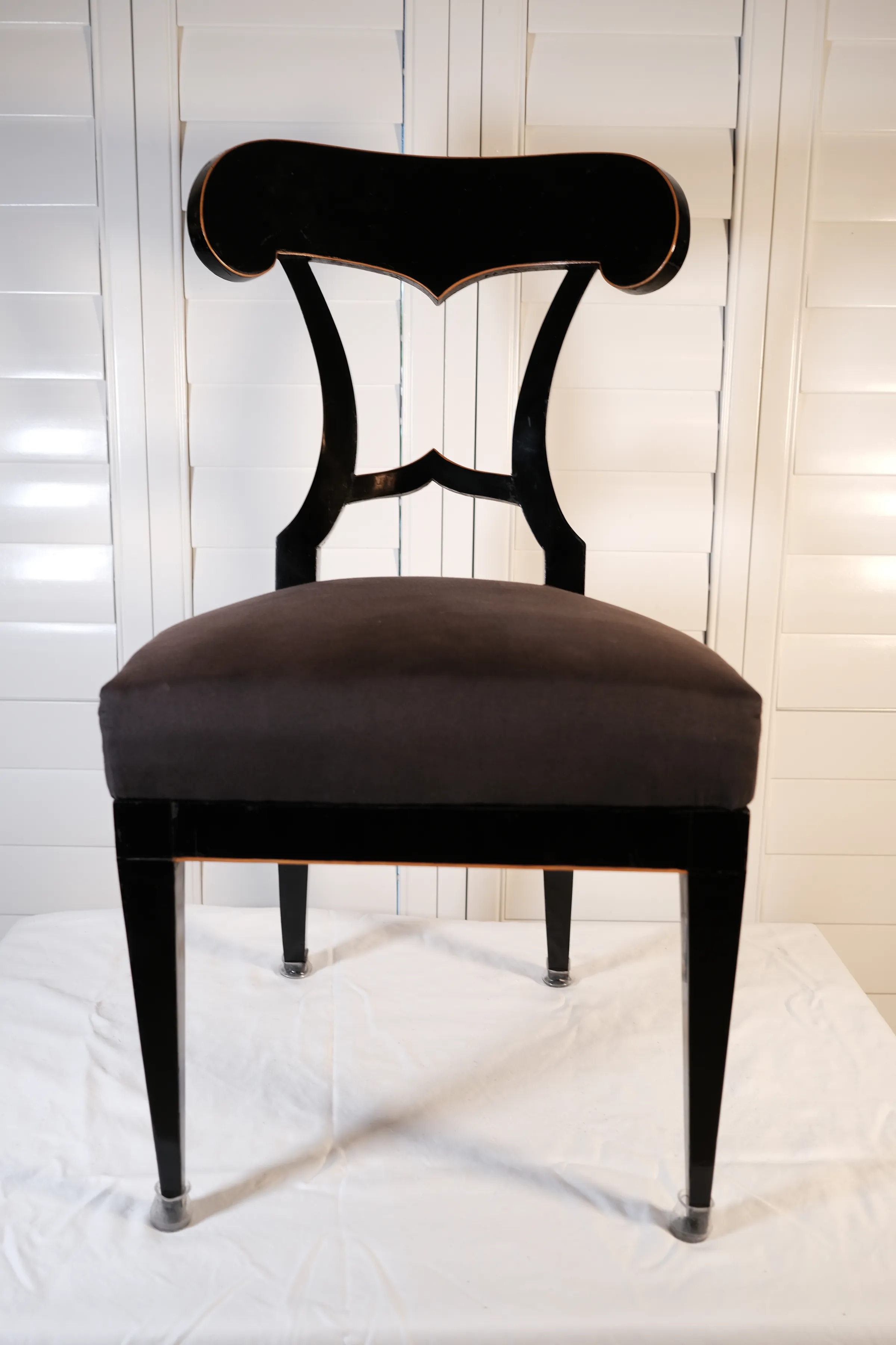 Pair of Ebonized Biedermeier Side Chairs, view 2 of 4