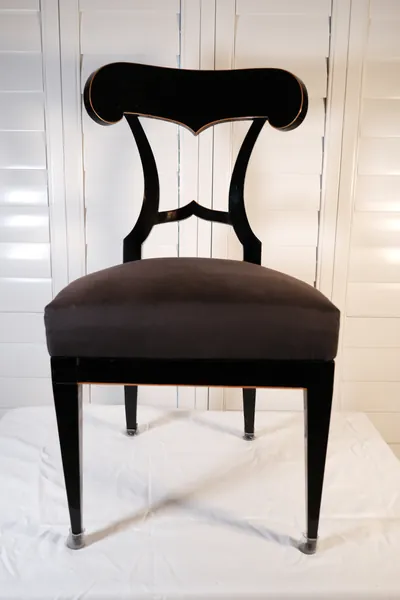 Pair of Ebonized Biedermeier Side Chairs, view 2 of 4