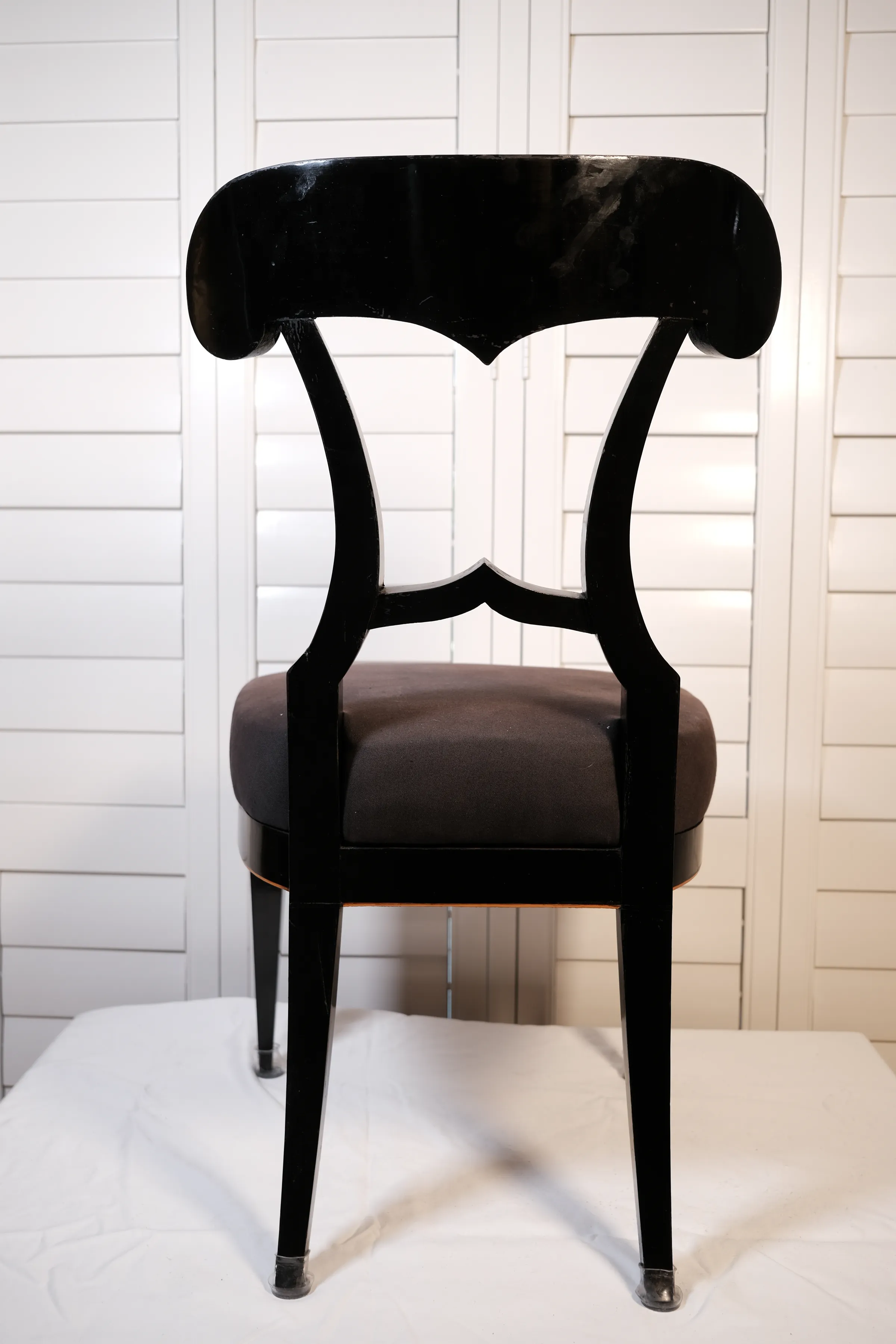 Pair of Ebonized Biedermeier Side Chairs, view 4 of 4