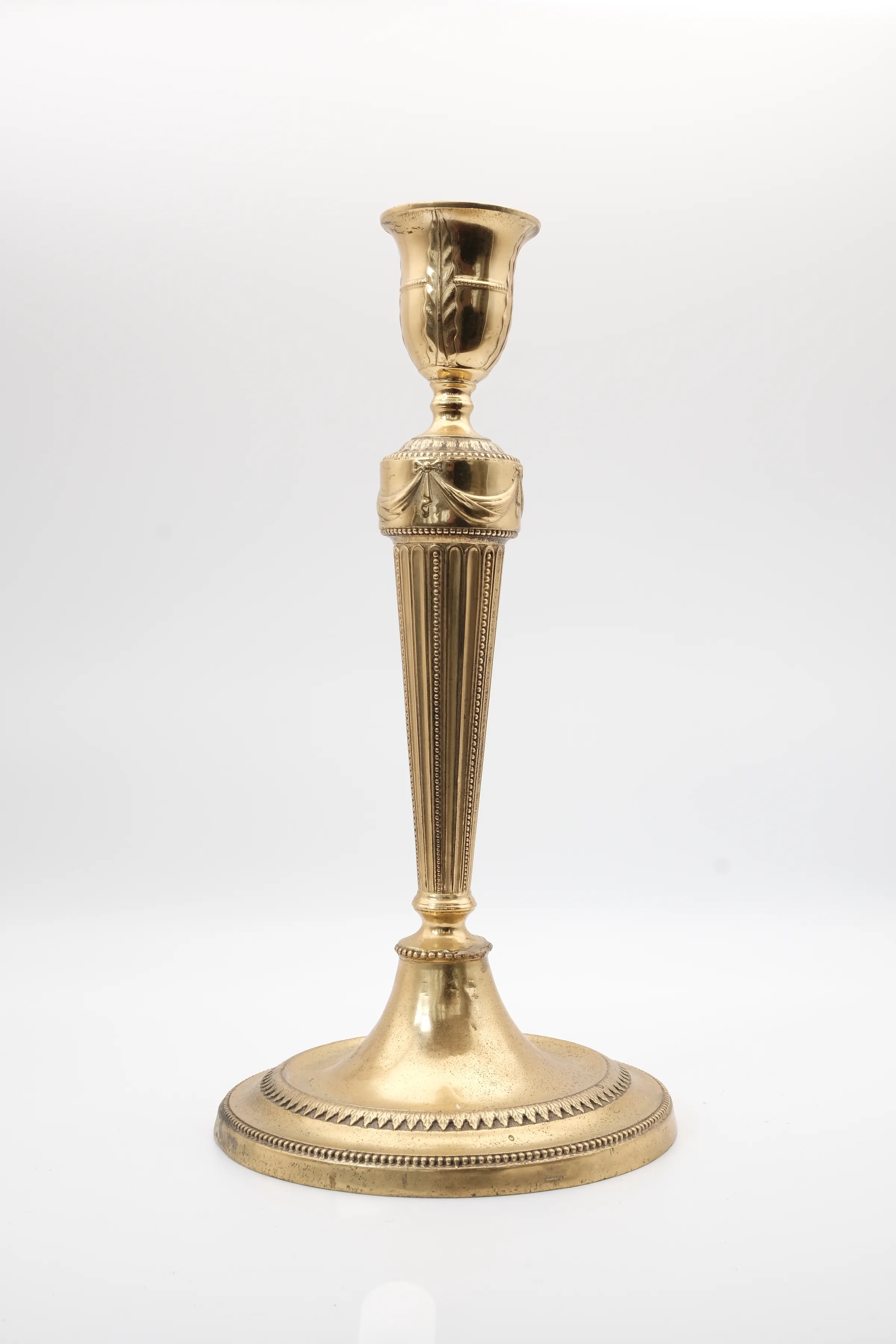 Pair of Gold Plated Silver Candlesticks, view 2 of 2