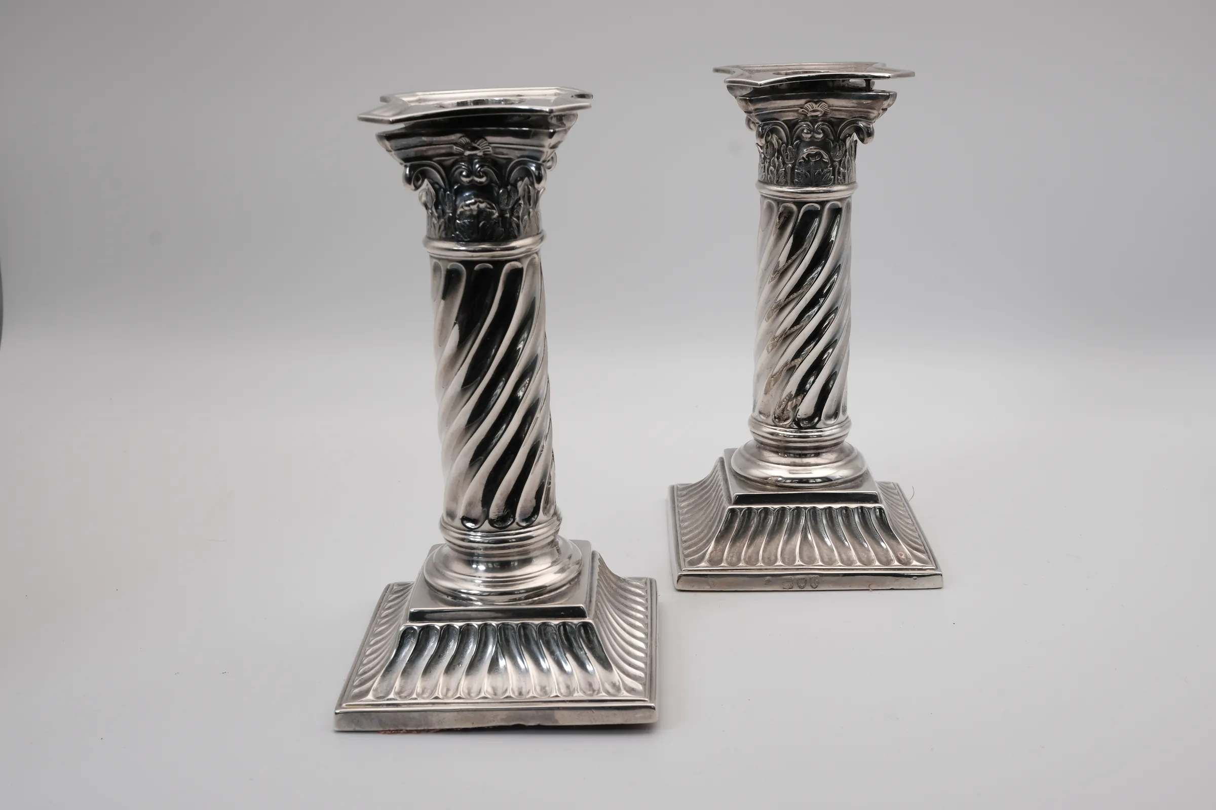 Pair of Silver Candle Holders